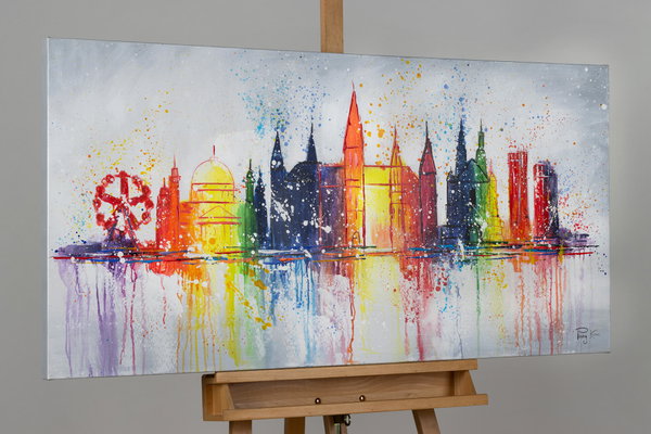 Ručno oslikana slika 'Best of Vienna' 120x60cm | uključujući potvrdu o autentičnosti