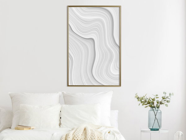 Poster 'Snow Contour Lines'
