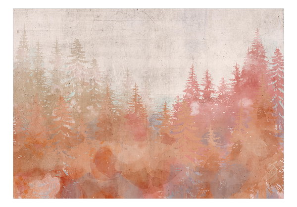 Selbstklebende Tapete 'Forest at Sunset'