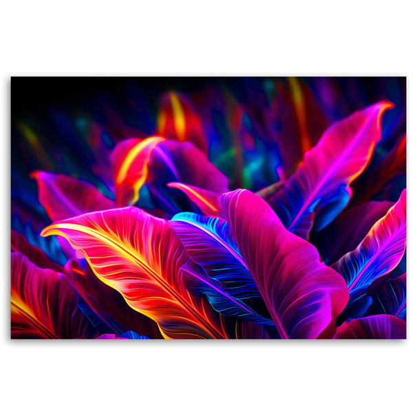 Kunstdruck auf Leinwand 'Neon Jungle 1'