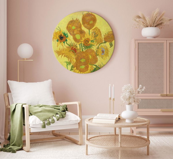 Rundes Bild 'Gogh's Sunflowers'