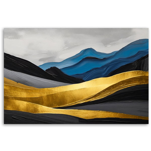 Kunstdruck auf Leinwand 'Golden Peaks 4'