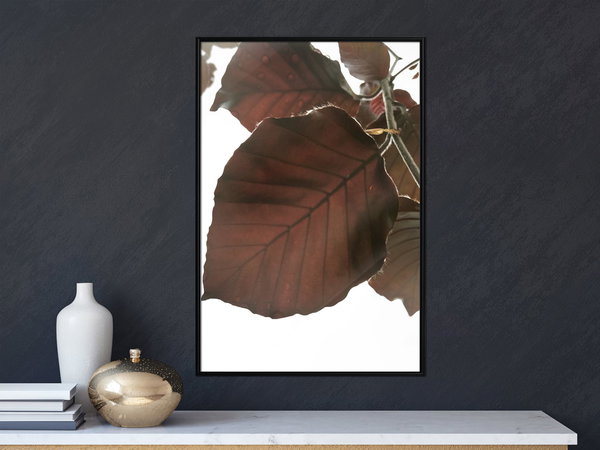 Poster 'Burgundy Tilia Leaf'
