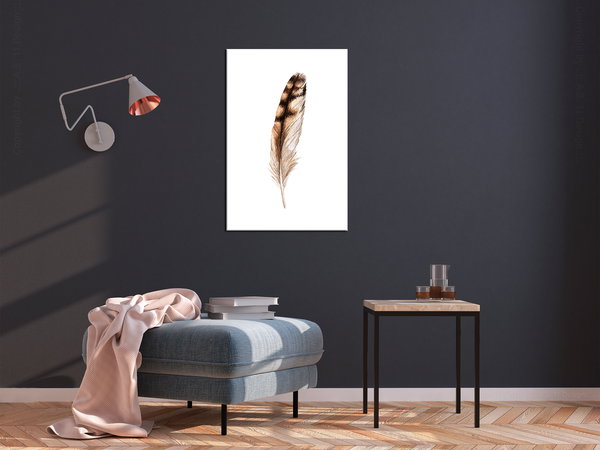 Art print on canvas 'Magic Feather Vertical'