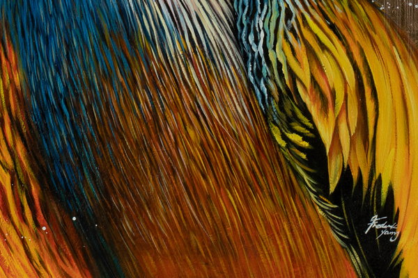 Großzügig aufgetragene Farben