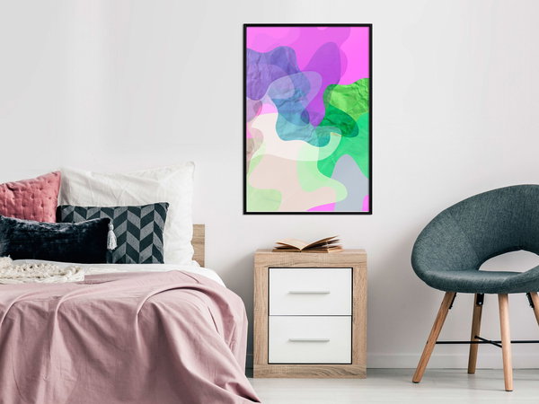 Poster 'Colourful Camouflage (Pink)'