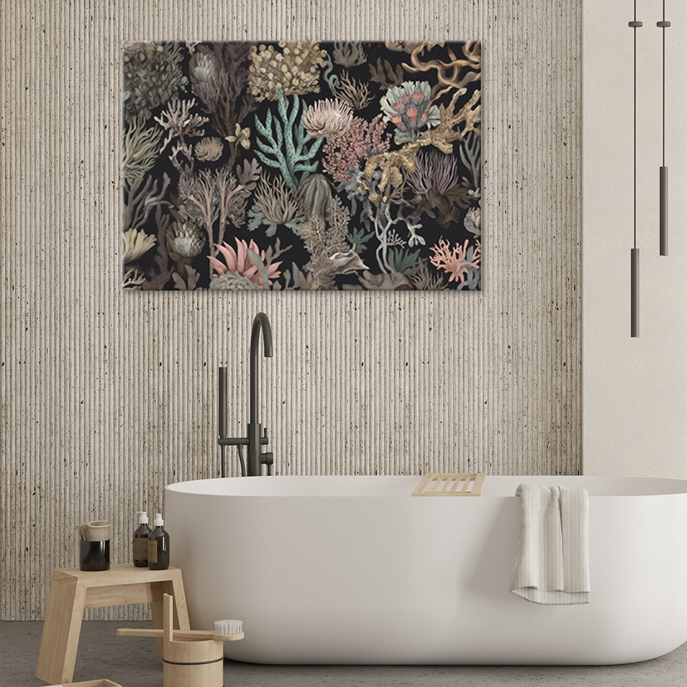 Canvas Poster 'Corals in Black 1'