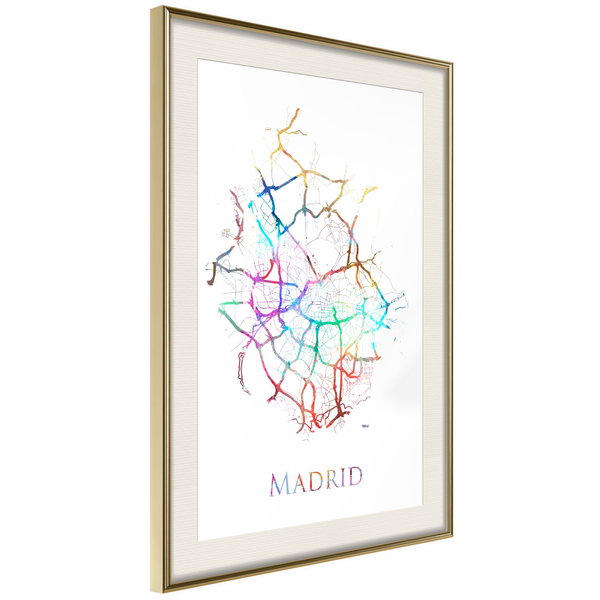 Poster 'City Map: Madrid (Colour)'