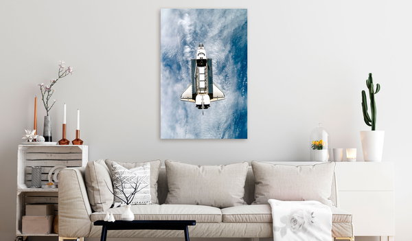 Kunstdruck auf Leinwand 'Space Shuttle Vertical'