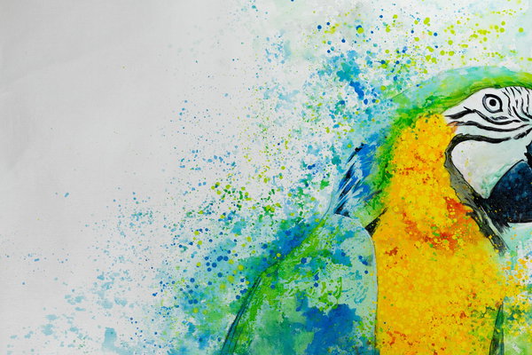 Großzügig aufgetragene Farben