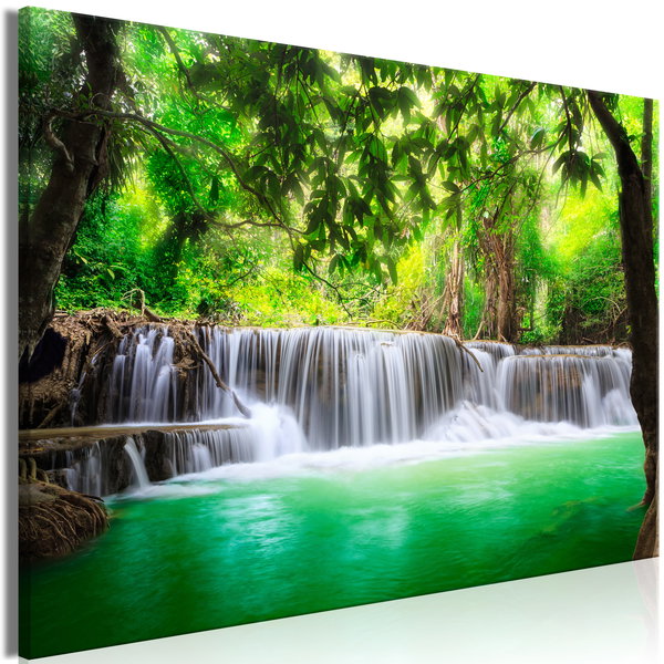 Umjetnički print na platnu 'Kanjanaburi Waterfall Wide'