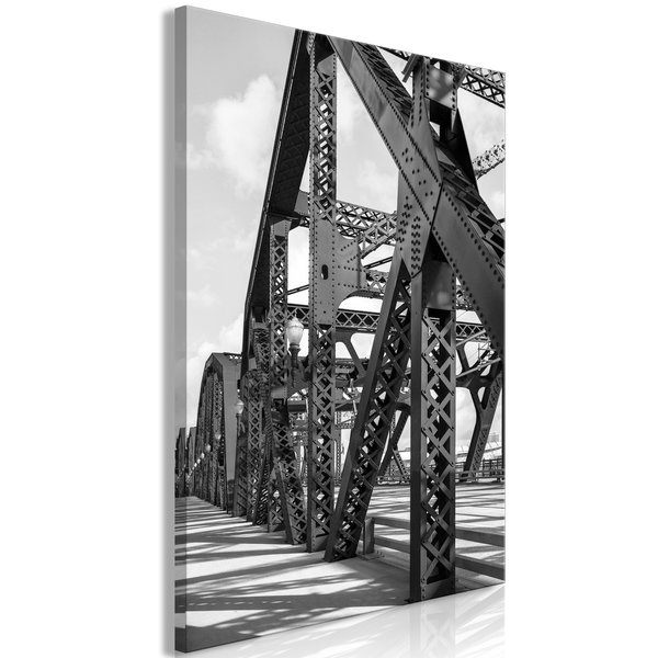Kunstdruk op canvas 'Bridge at Morning Vertical'
