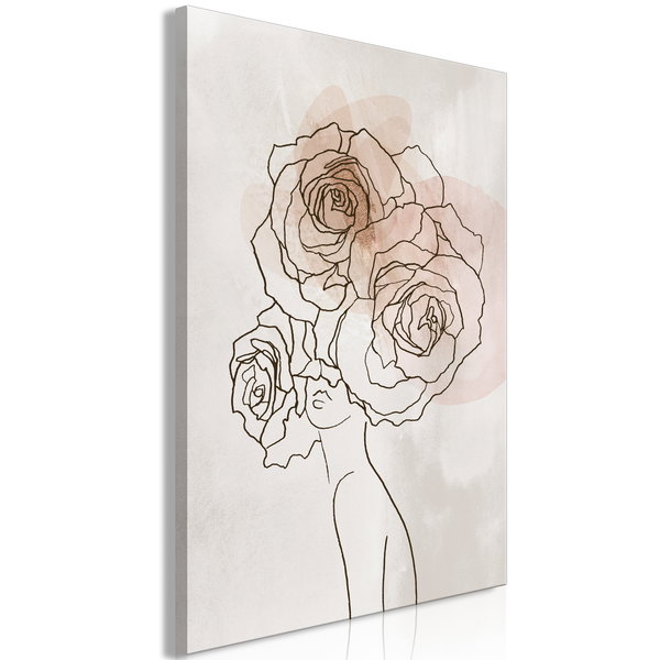 Impression sur toile 'Anna and Roses Vertical'