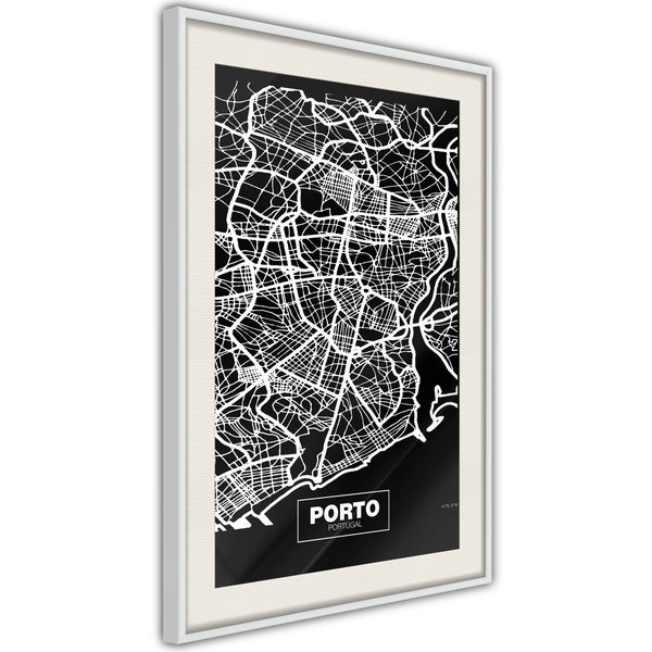 Poster 'City Map: Porto (Dark)'
