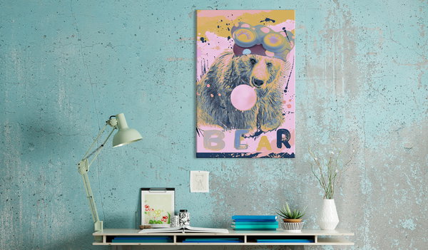 Kunstdruck auf Leinwand 'Bär'