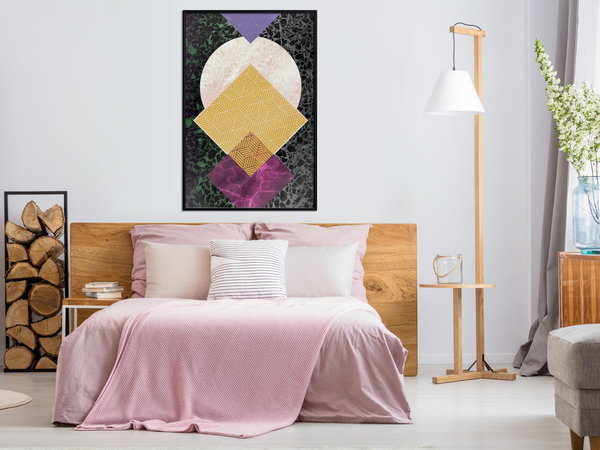 Poster 'Squares and Circle'