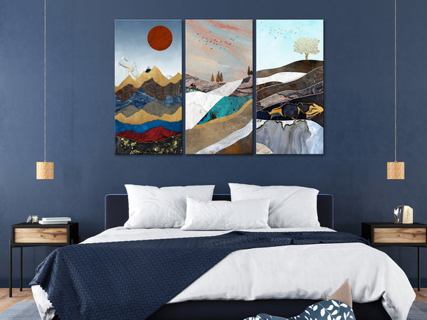 Kunstdruck auf Leinwand 'Panorama of Thoughts (3-teilig)'