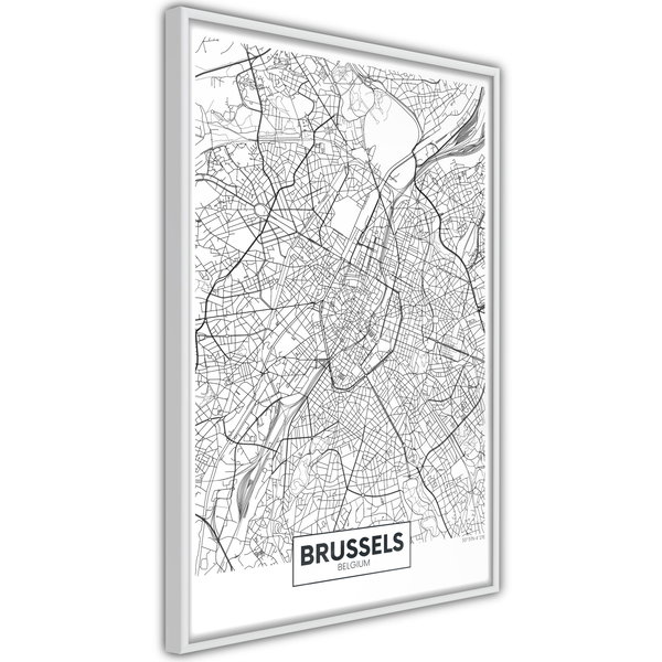 Poster 'City map: Brussels'
