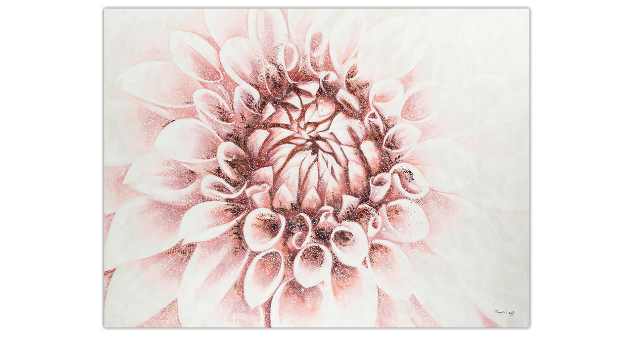 XXL Olieverf schilderijen 'Floral Luxury' | Handgeschilderd unicum in de ruimte.
