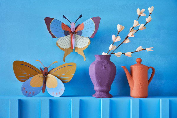 Wanddeko Papier 'Azur-Monarch'