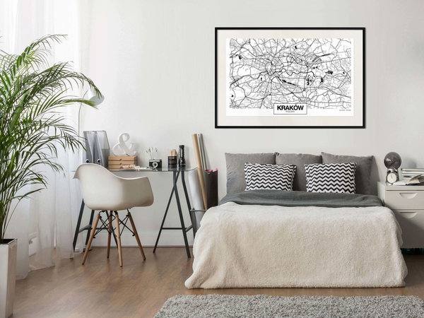 Poster 'City Map: Cracow'
