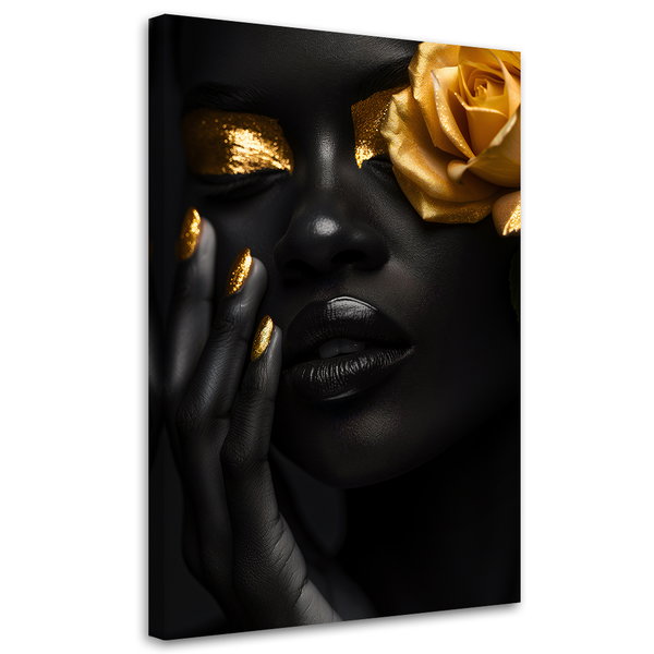 Kunstdruck auf Leinwand 'Golden Elegance 7'