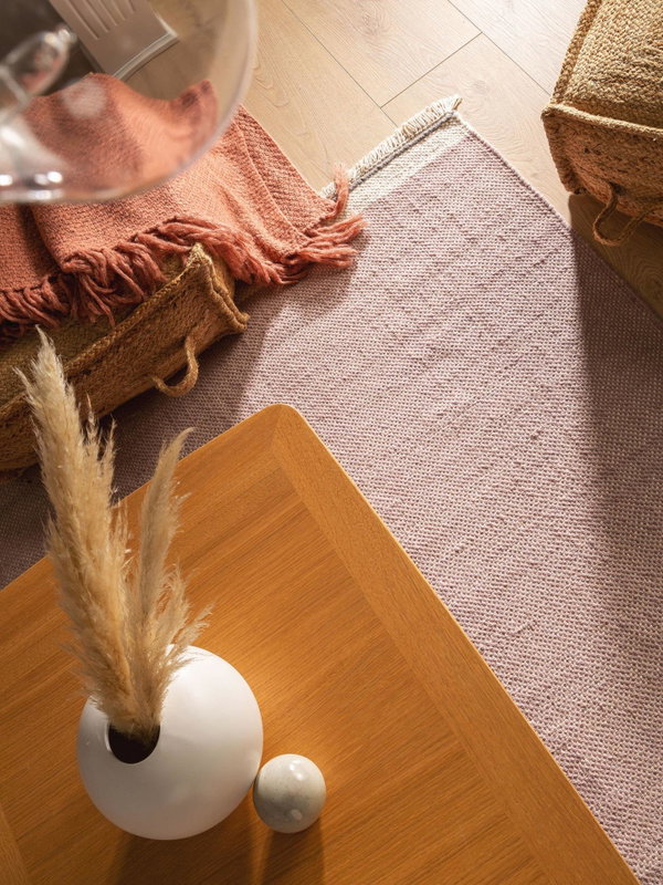 Design Wollteppich Karla Pink