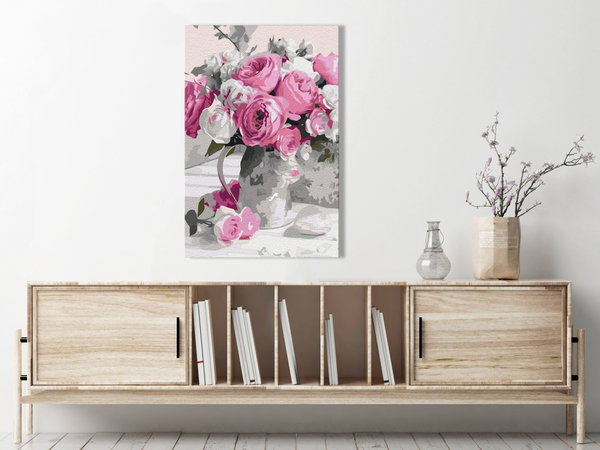 Malen nach Zahlen für Erwachsene 'Pink Bouquet'