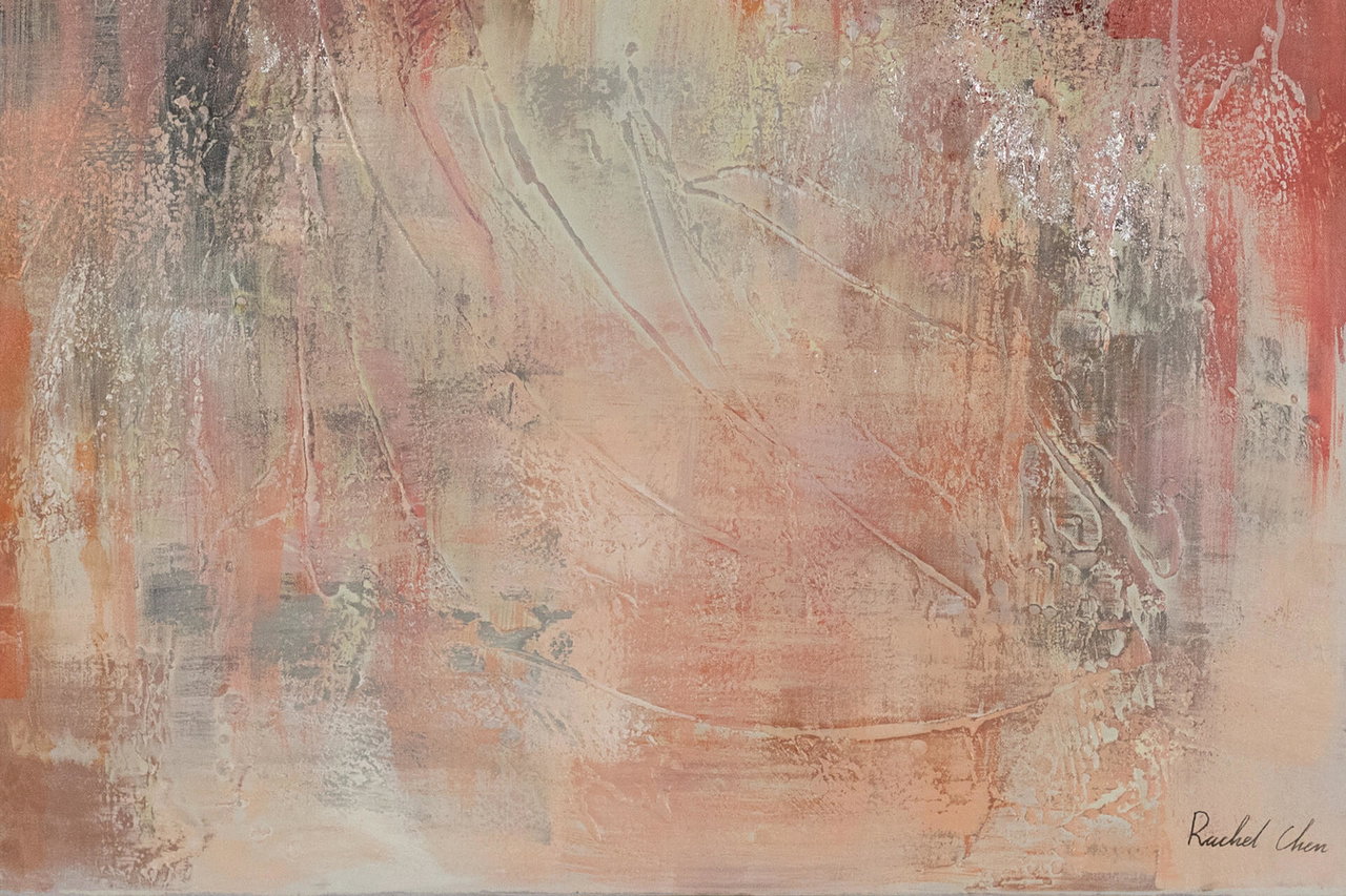 Handgeschilderd schilderij 'Magic of Roses' 80x120cm | incl. certificaat van echtheid in de ruimte.