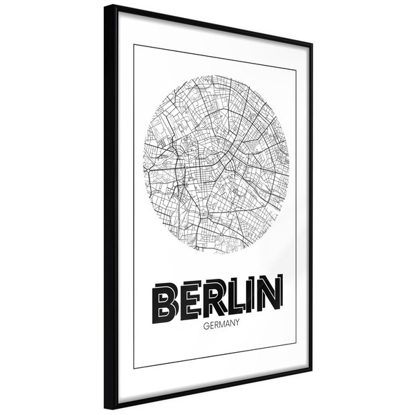 Poster 'City Map: Berlin (Round)'