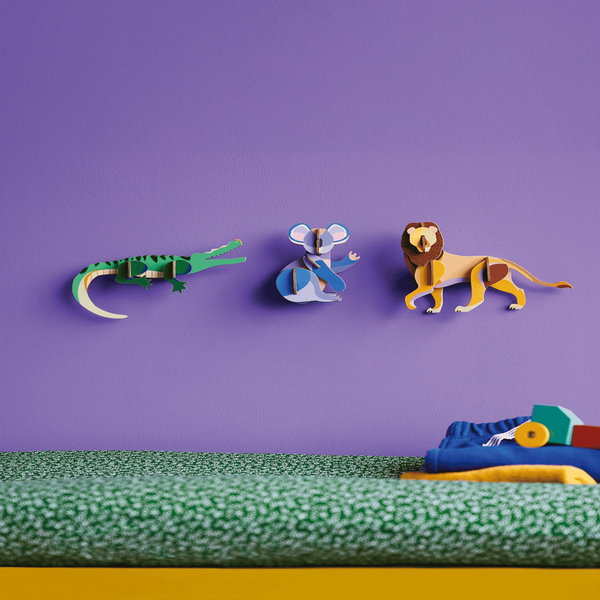 Wanddeko Papier 'Gestreifter Alligator'