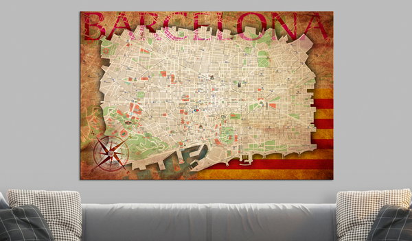 Pinnwand Bild 'Map of Barcelona'
