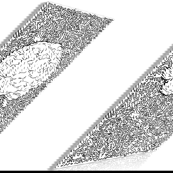 Kunstdruk op canvas 'Pure Mind Vertical'