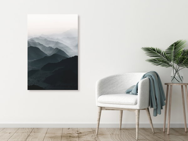 Kunstdruck auf Leinwand 'Parallel Ridges Vertical'