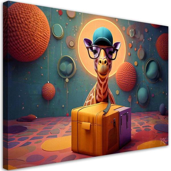 Kunstdruck auf Leinwand 'The Tech Giraffe'