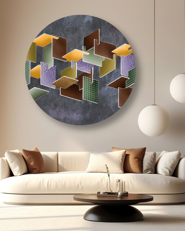 Rundes Bild 'Textured Mosaic'