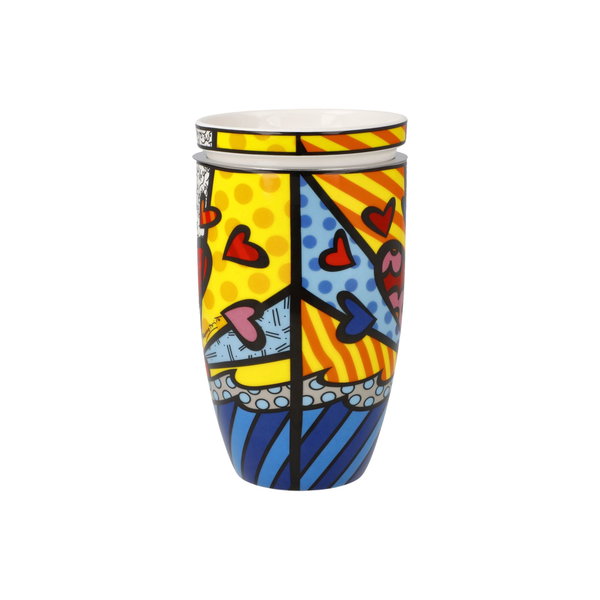 Goebel Teetasse mit Sieb und Deckel 'A New Day'