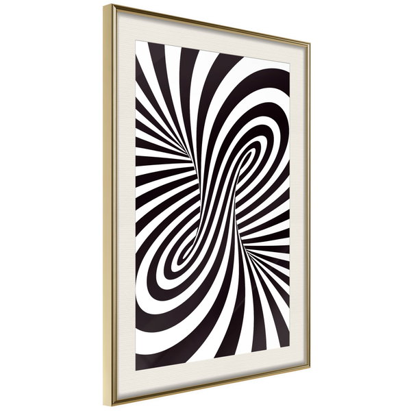 Poster 'Black and White Swirl'