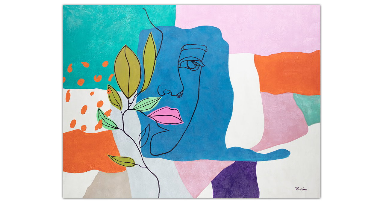 XXL Olieverf schilderijen 'Picasso's Aphrodite' | Handgeschilderd unicum in de ruimte.