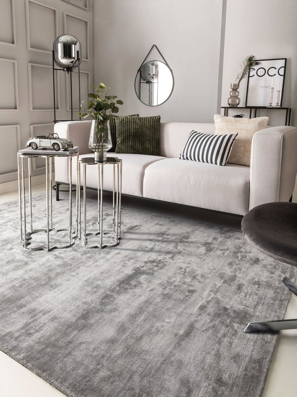 Tappeto fatto a mano 'Nela Grey' 80x150cm