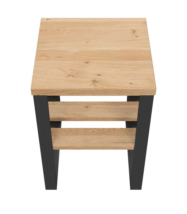 Combinatie van warm hout en koel staal