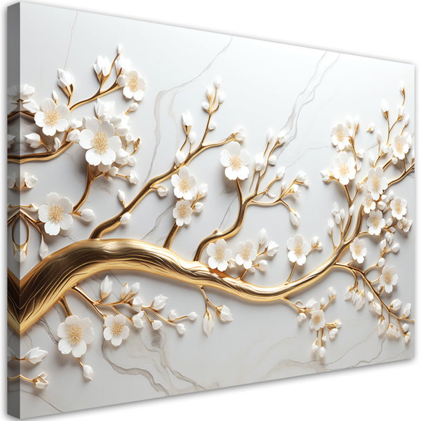 Kunstdruck auf Leinwand 'Golden Branch 1'