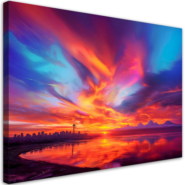 Kunstdruck auf Leinwand 'Radiant Ocean Sunset 4'