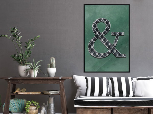 Poster 'Ampersand on Green Background'