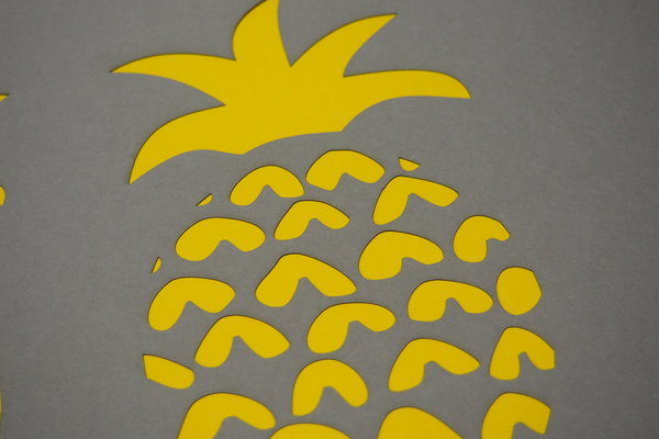Papierkunst Wandbild 'Ananas' 50x70cm