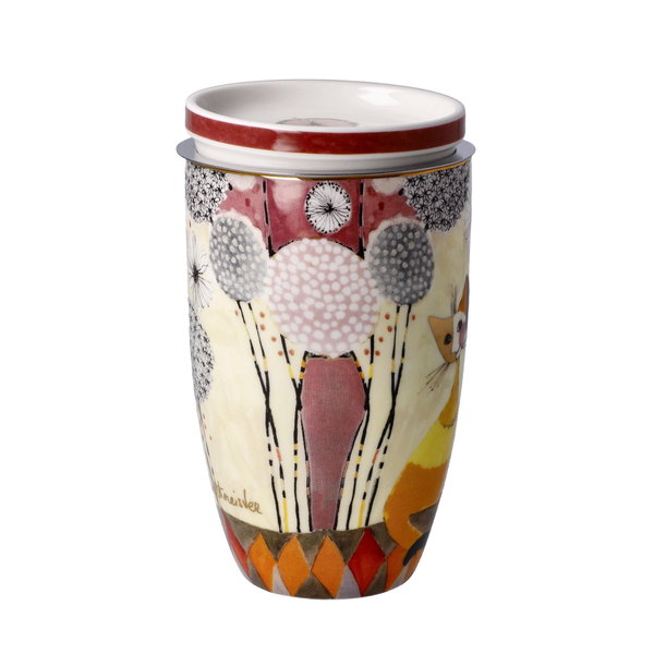 Goebel Teetasse mit Sieb und Deckel 'Soffioni'