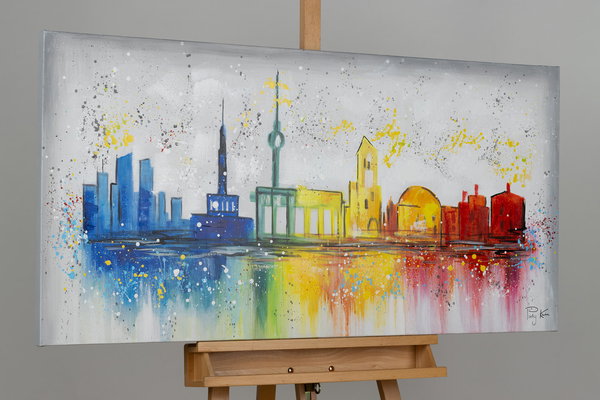 Handgemaltes Gemälde 'Reunited Capital' 120x60cm | inkl. Echtheitszertifikat