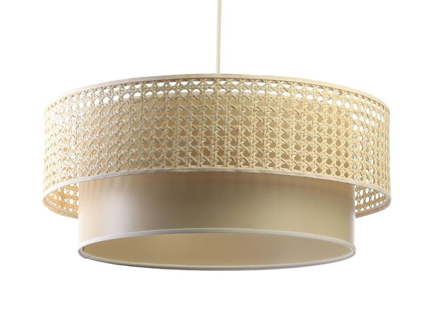 Suspension luminaire 'Rattan Lacey Warm 1'