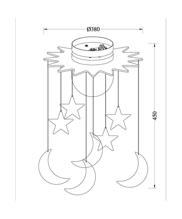 Plafondlamp 'Fugaz N'