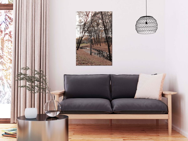 Kunstdruck auf Leinwand 'Autumn Walk Vertical'